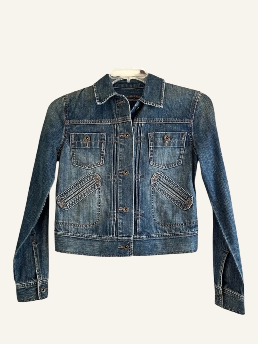 NWT VTG “Free-Spirited Blue Horizon Lauren Jeans Co Iconic Denim Jacket” XS
